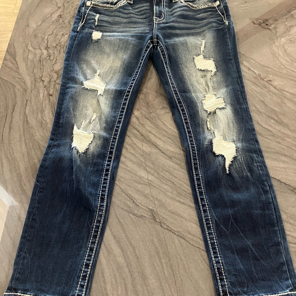 Miss Me Distressed Blue Jeans Size 26